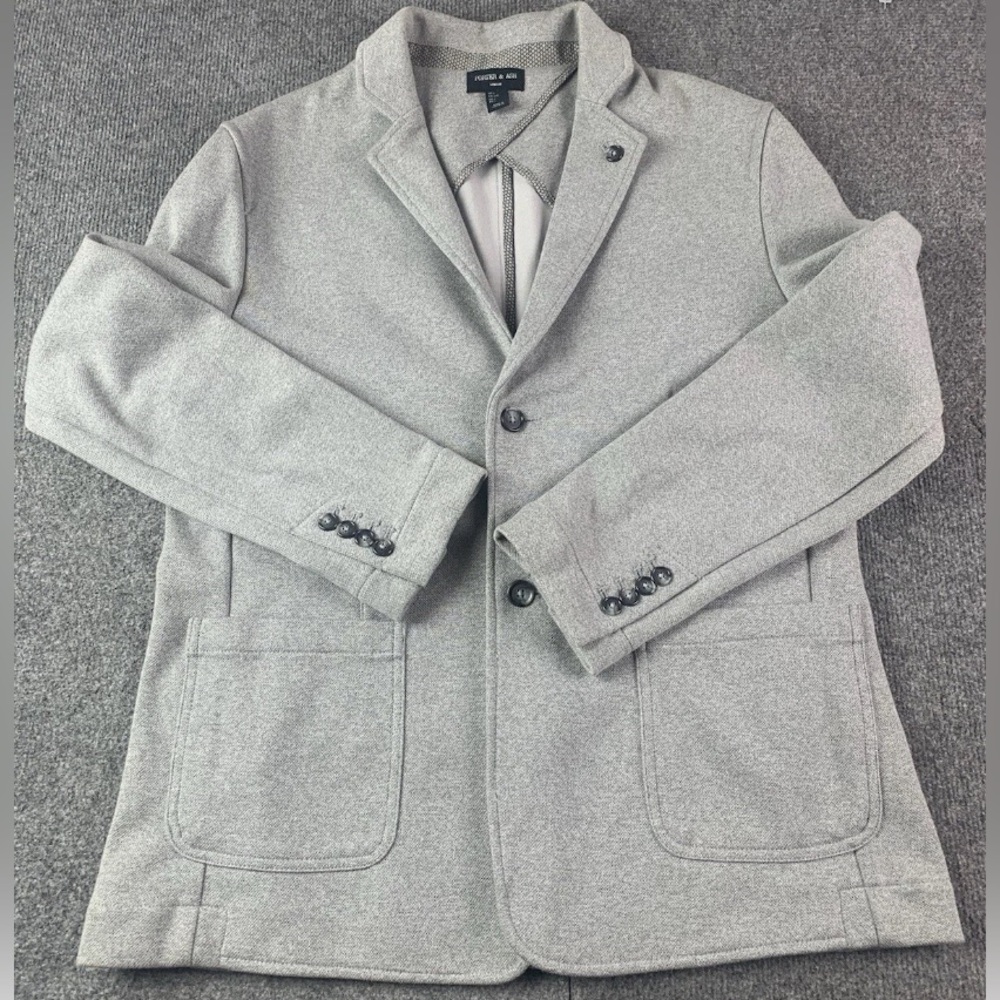 Porter & Ash London Mens Cotton Blend Sports Blazer Size L Gray